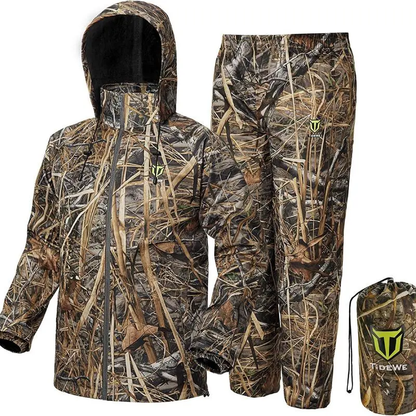 Lightweight Waterproof Rain Suit, Breathable Jacket & Pants Set