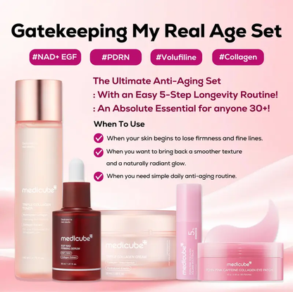 5-Step Anti-Aging Skincare Set with PDRN, Collagen, NAD+ & EGF